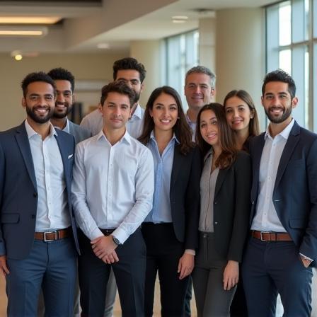 Team at Emirates Academic Technologies in Dubai campus